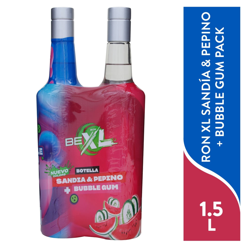 Ron Be XL sabor sandía-pepino y chicle pack – 1.5 L
