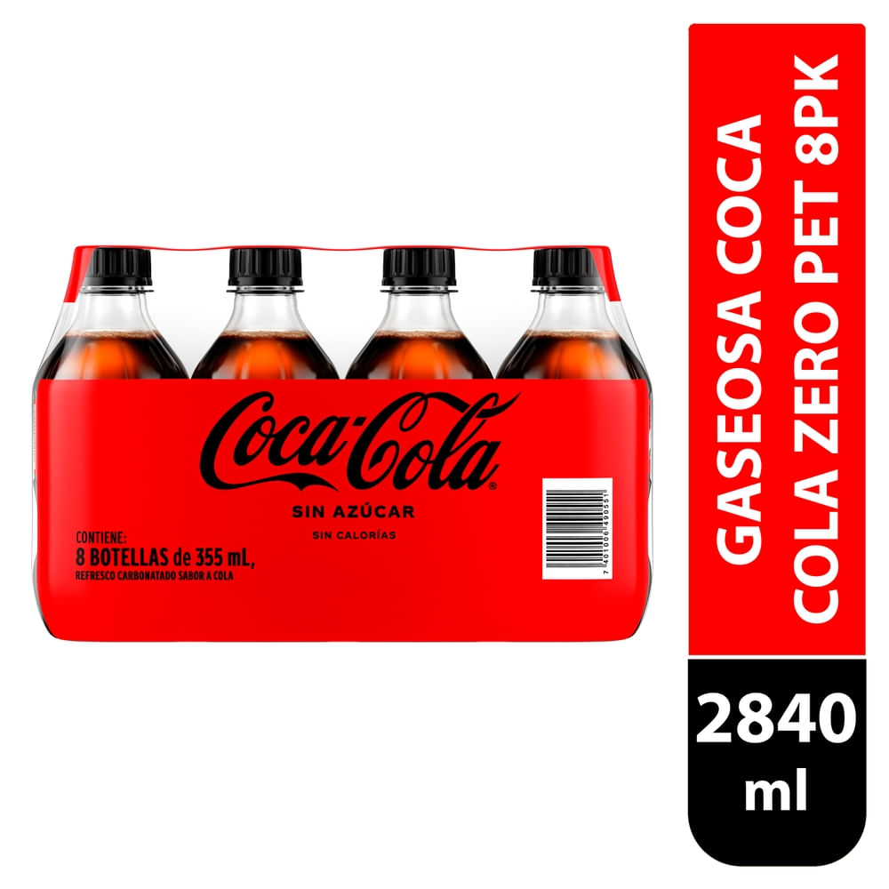 Gaseosa Coca Cola Sin Azúcar 8pack