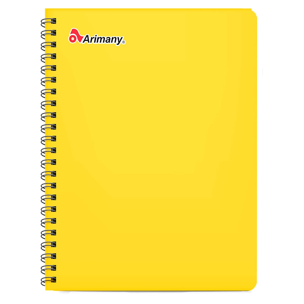 Cuaderno Arimany espiral amarillo - 100 hojas