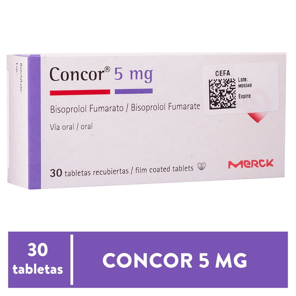 Concor 5 Mg X30 Tabletas