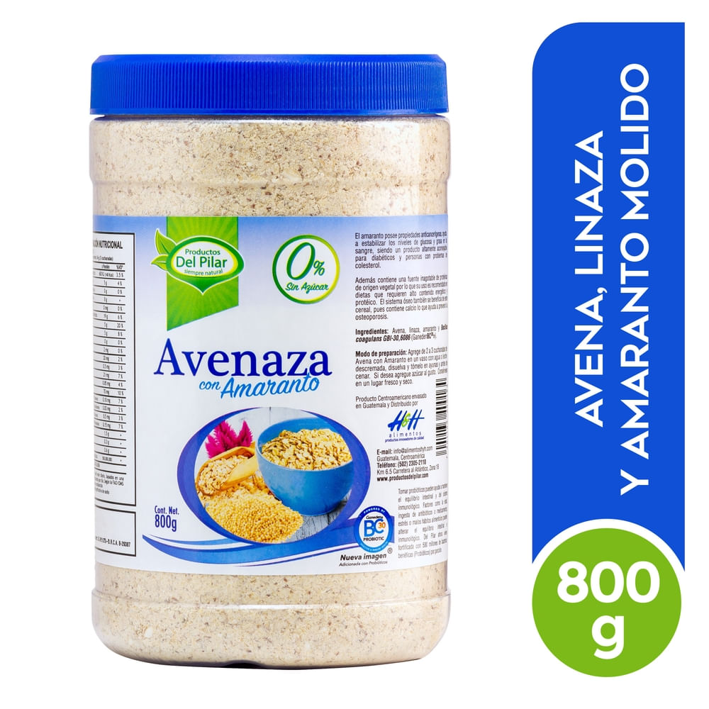 Avena y linaza molida Del Pilar con Amaranto 0% Azúcar - 800g