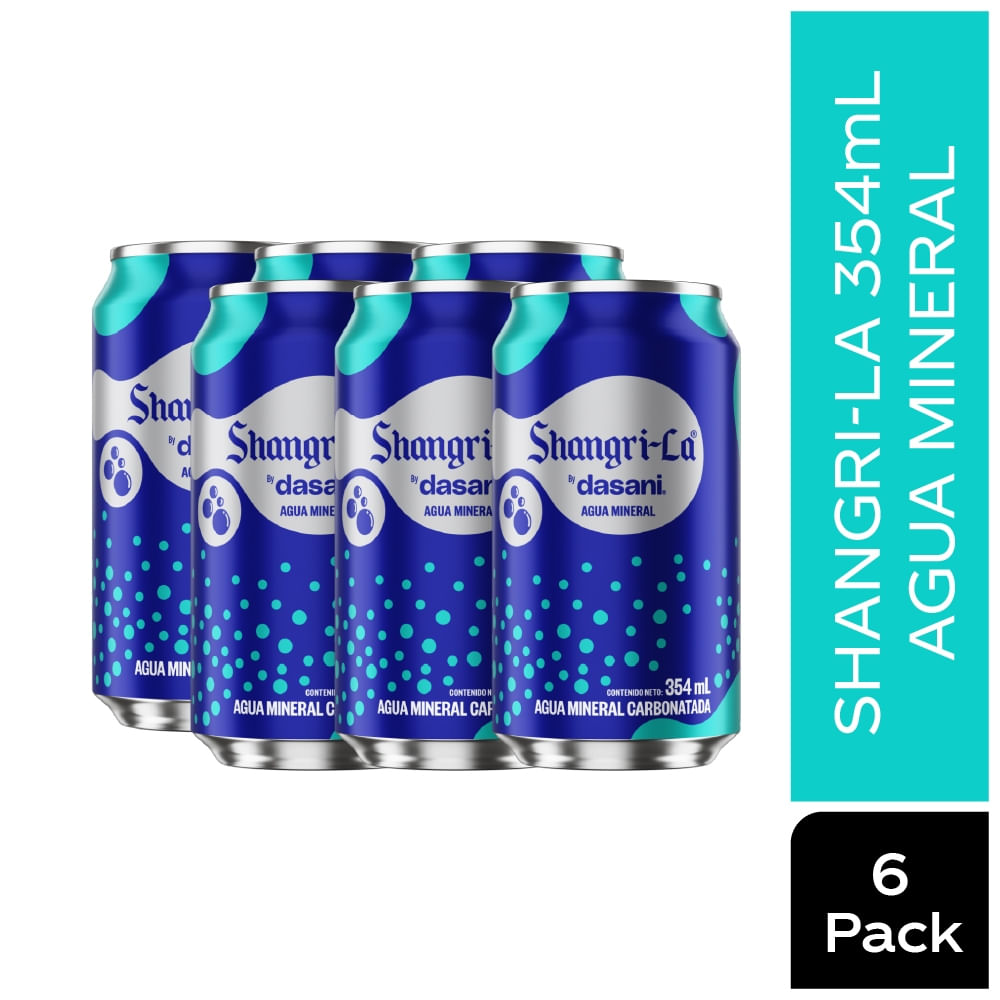 Agua Mineral Carbonatada Shangri-La By Dasani 6 Pack