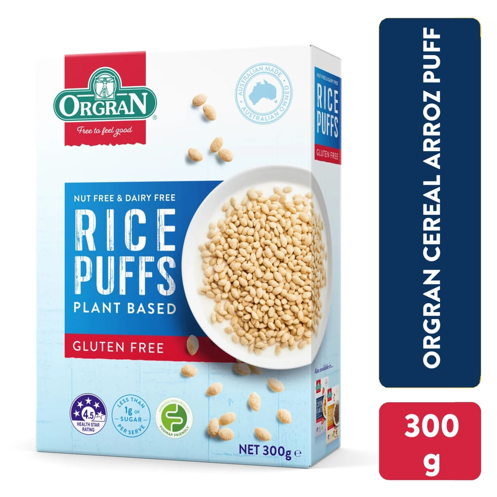 Cereal Orgran de Arroz Puff - 300 g