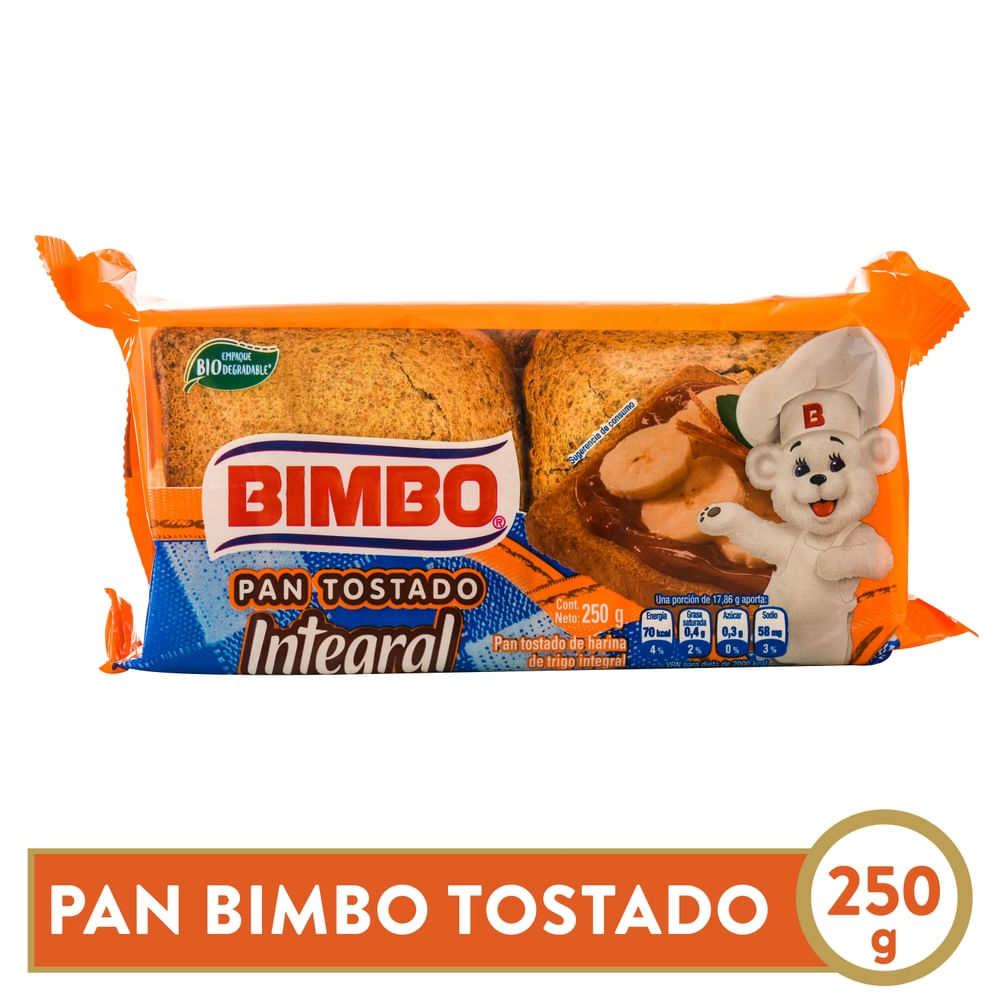 Pan Tostado Integral Bimbo