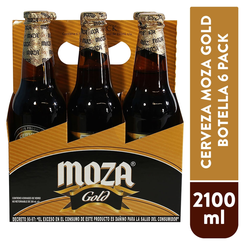 Cerveza Moza Gold Botella 6 Pack - 2100 ml