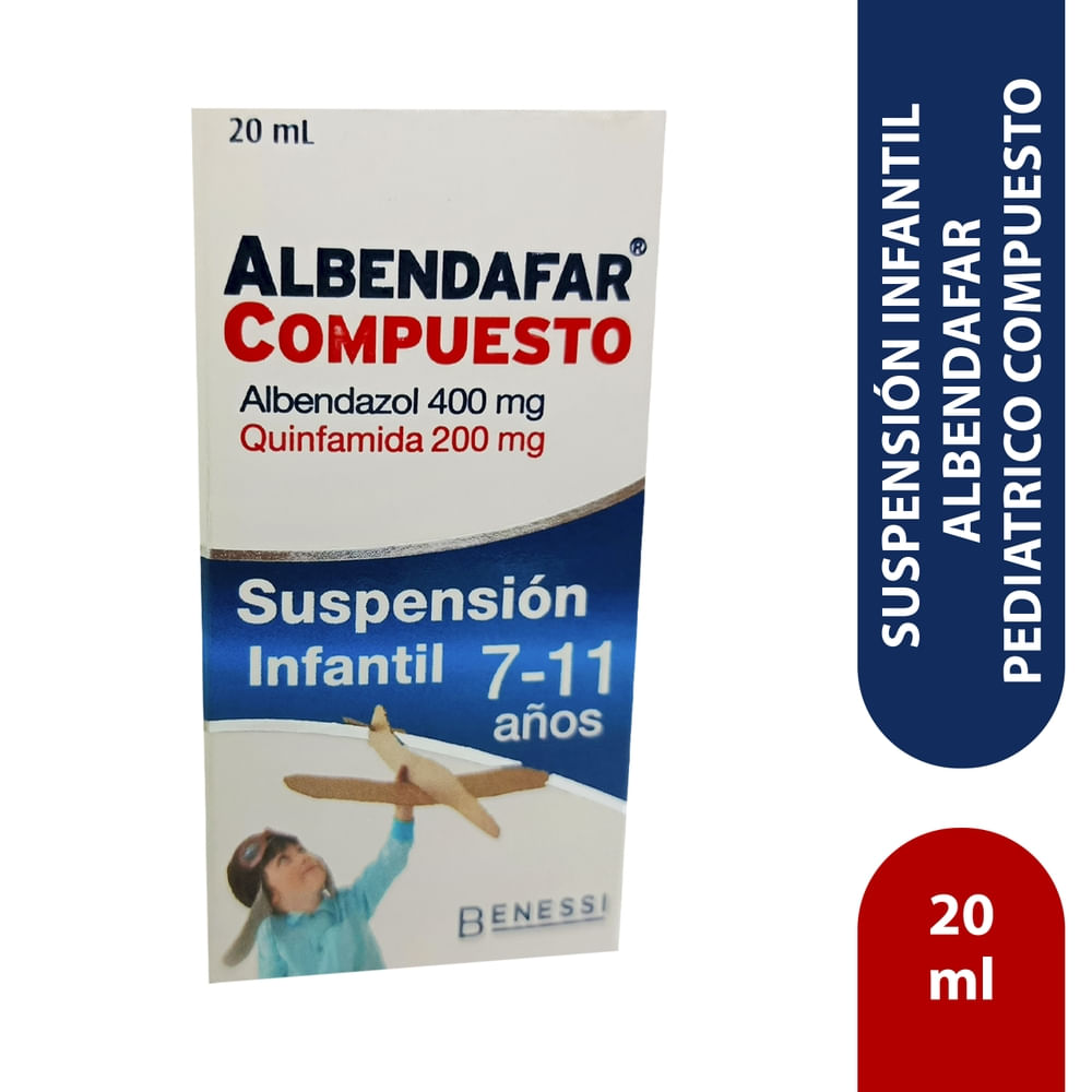 Sistema Digestivo y Antiparasitarios Benessi Albendafar Compuesto 20 ml Pediatrica