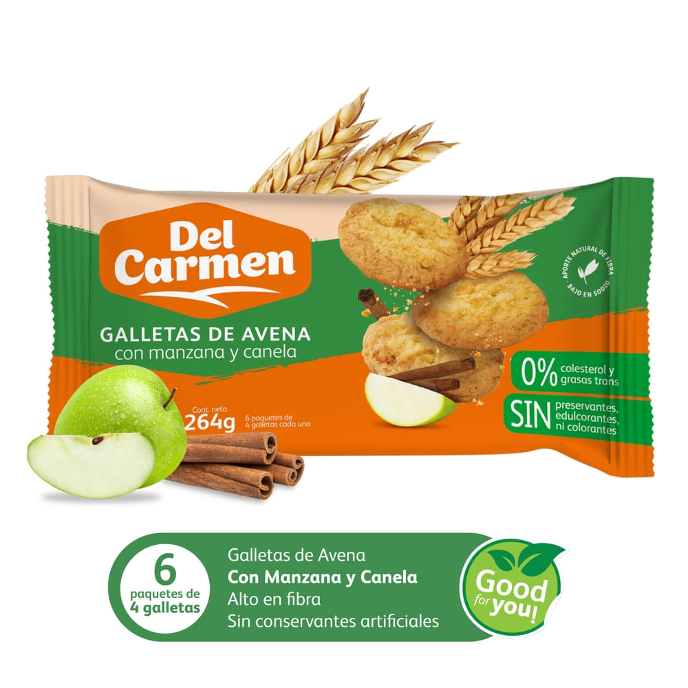 Galleta Del Carmen con Manzana y Canela - 264 g