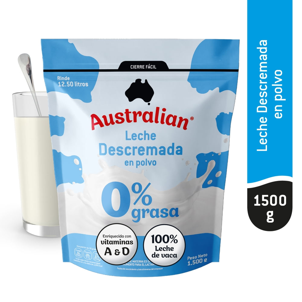 Leche Descremada Australian En Polvo - 1500 g
