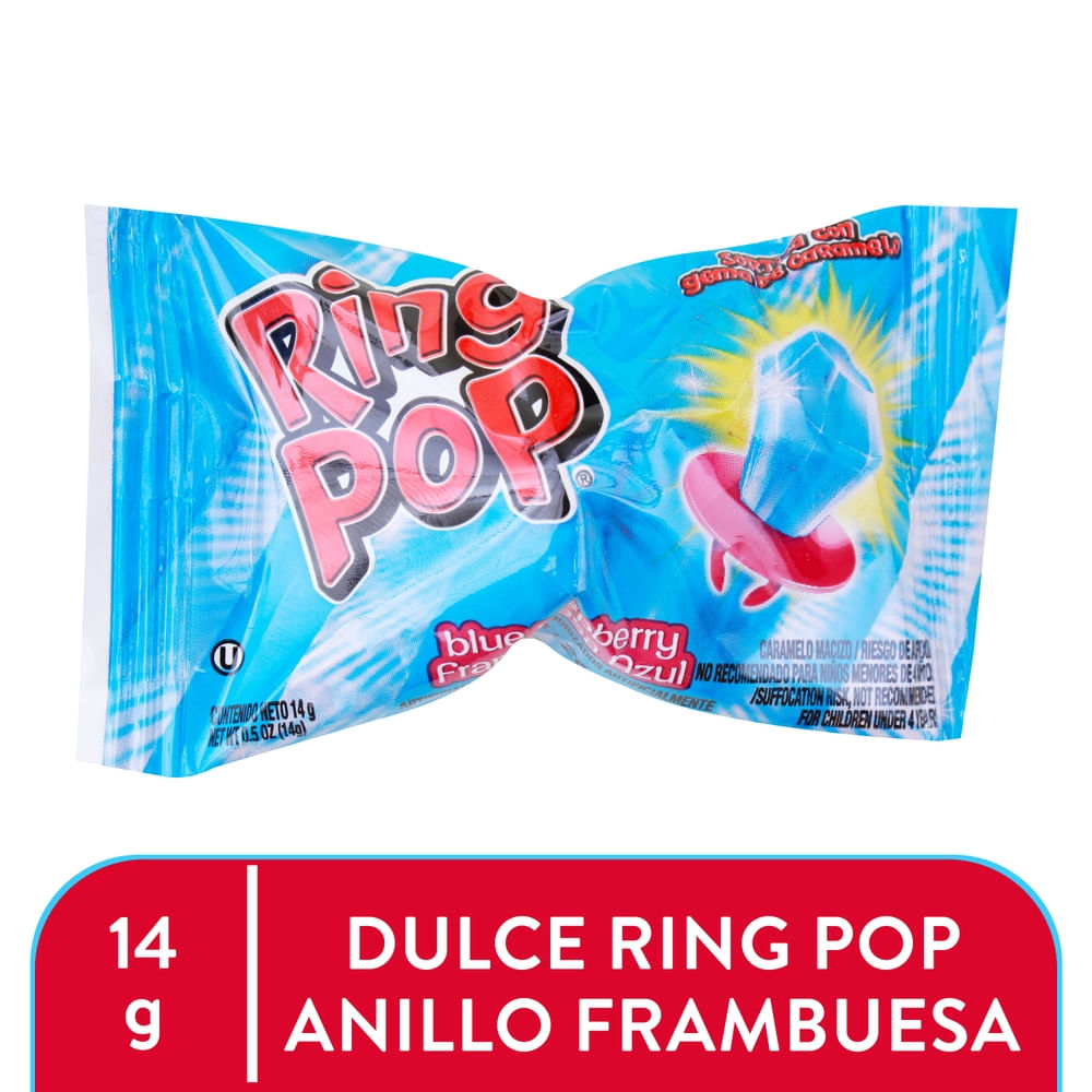 Dulces Ring Pop Anillo Frambuesa- 14 g