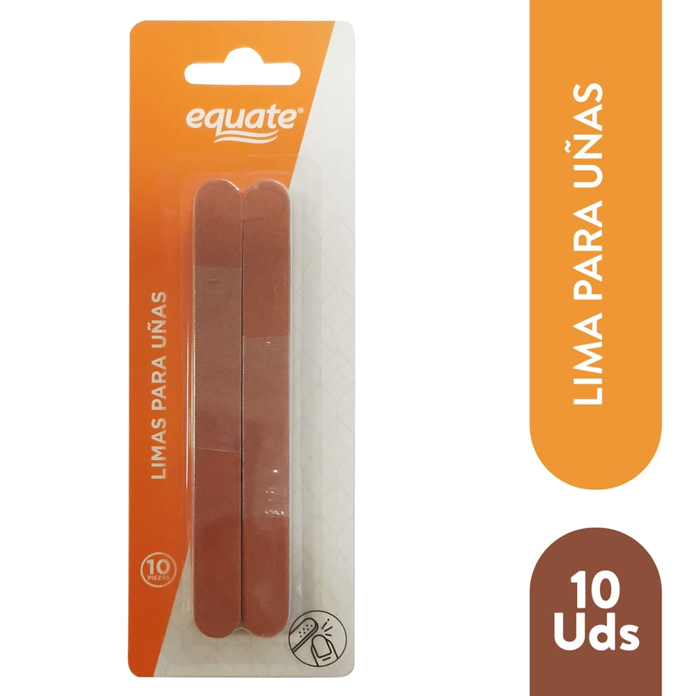 Limas Para Uñas Marca Equate - 10 Unidades