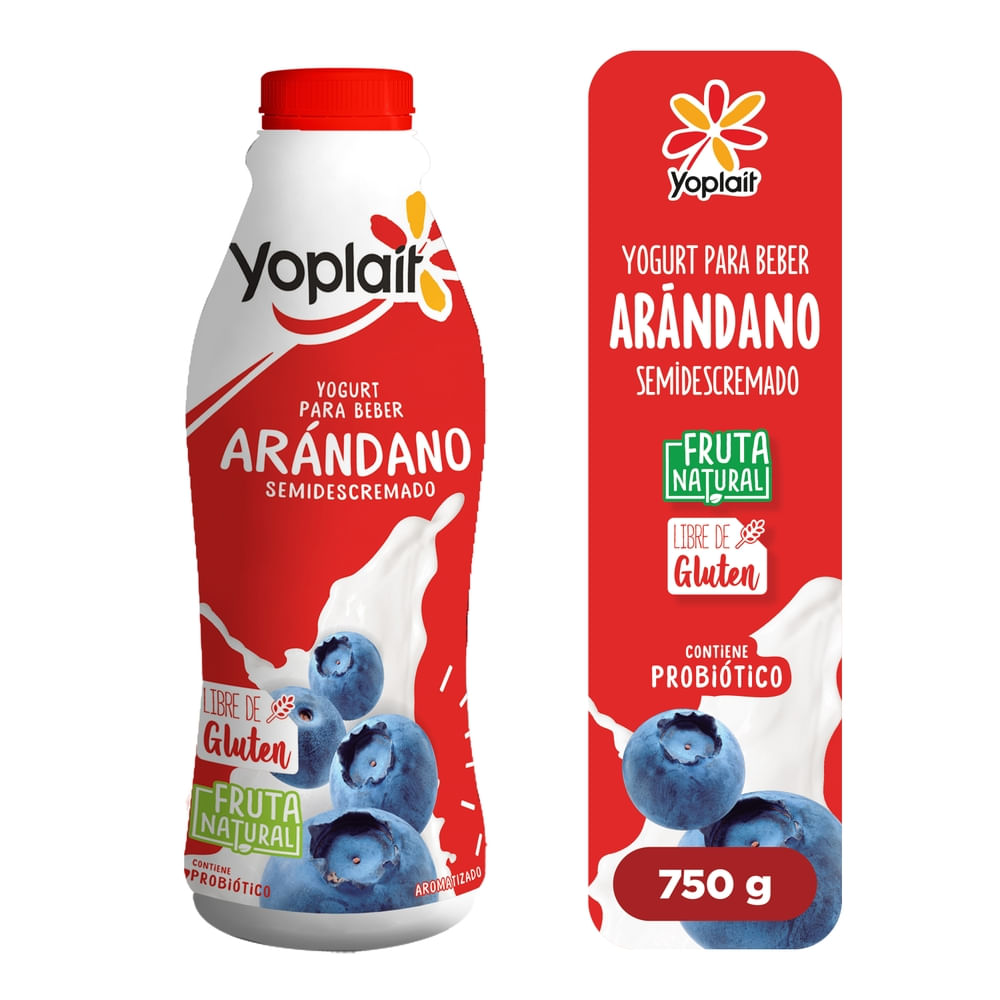 Yogurt Yoplait Semidescremado De Arándano - 750 g