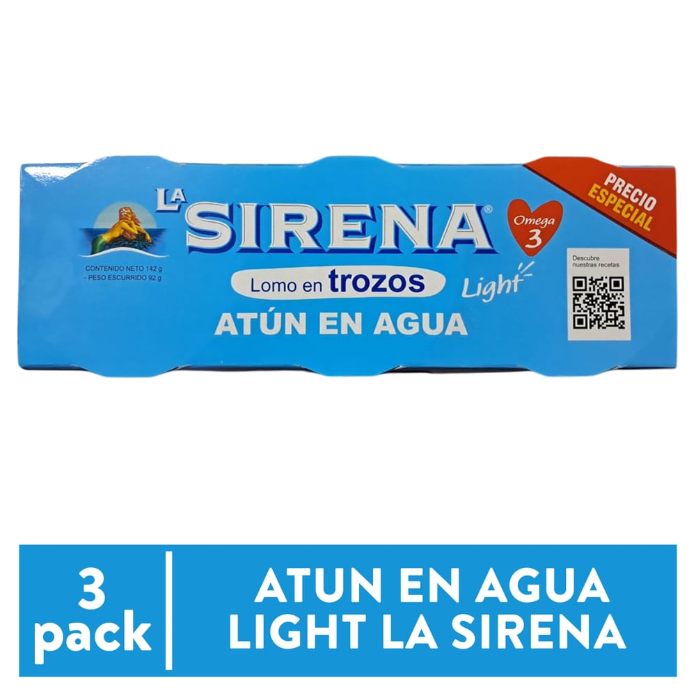 La Sirena atún agua light 3 pack - 426 g