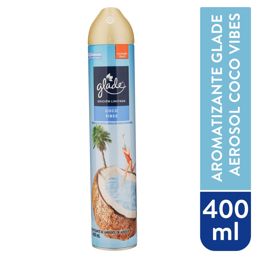 Aromatizante Glade Aerosol Coco Vibes - 400 ml