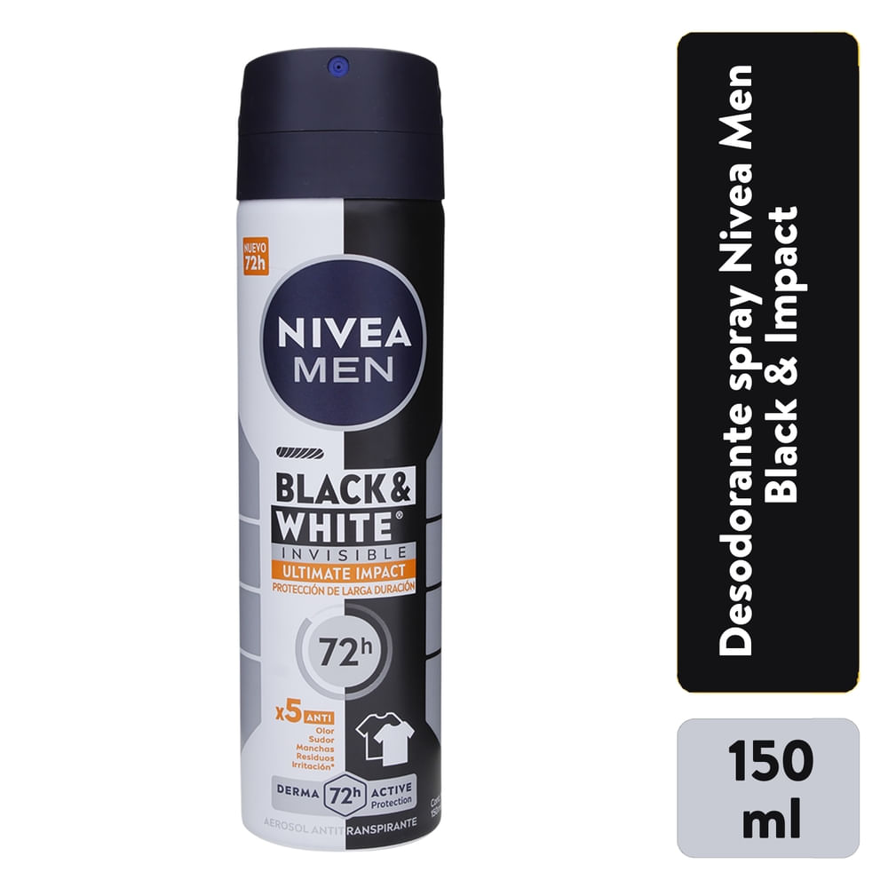 Desodorante Hombre B&W Ultimate Impact Nivea Men Aerosol