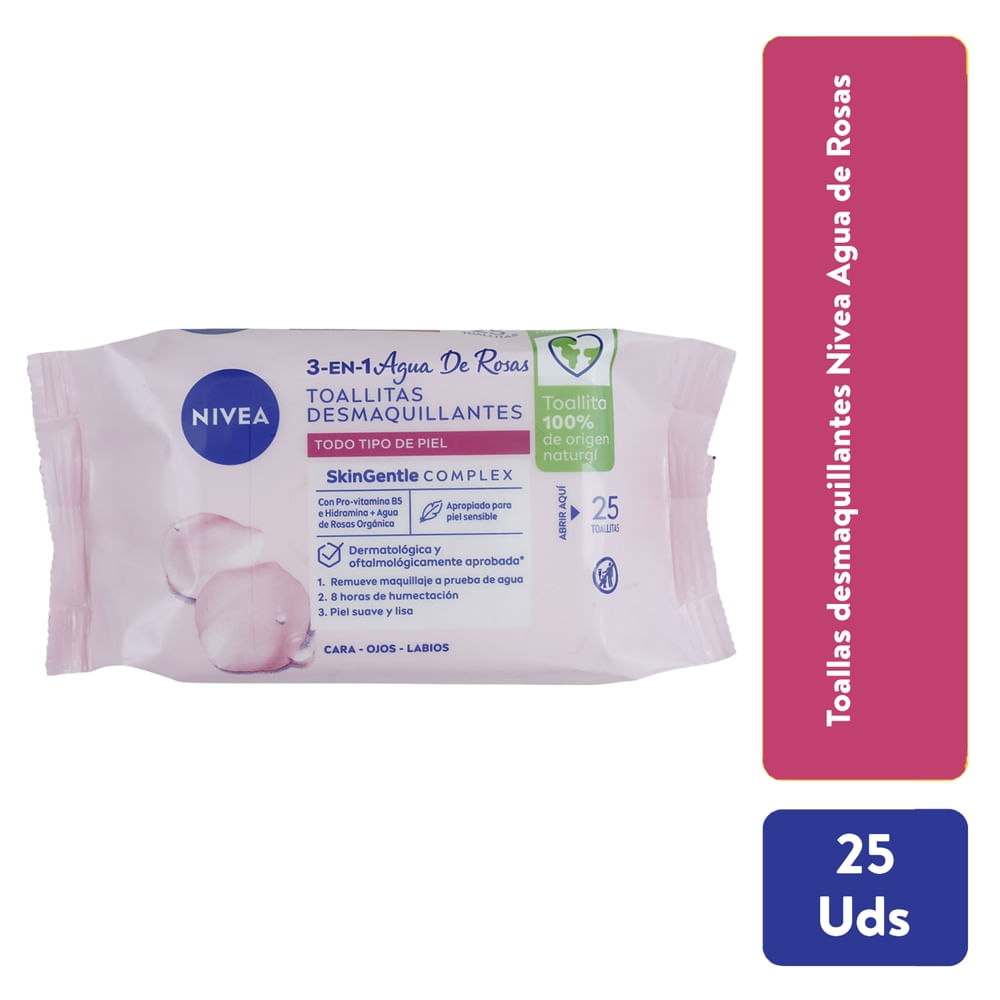 Toalla Desmaquillante Agua De Rosa Micelar Nivea