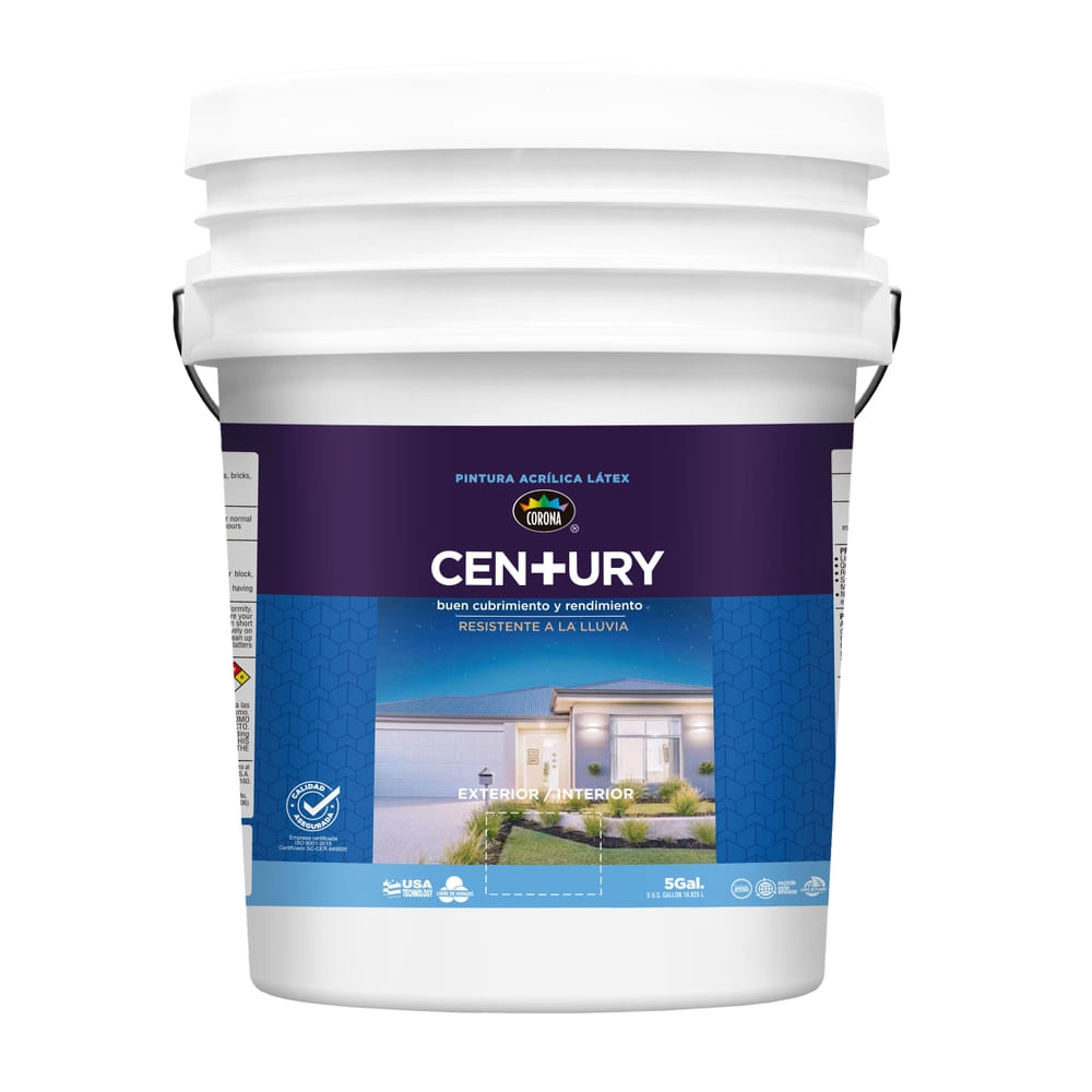 Pintura Látex Century Color Amarillo Girasol - 18.925 L