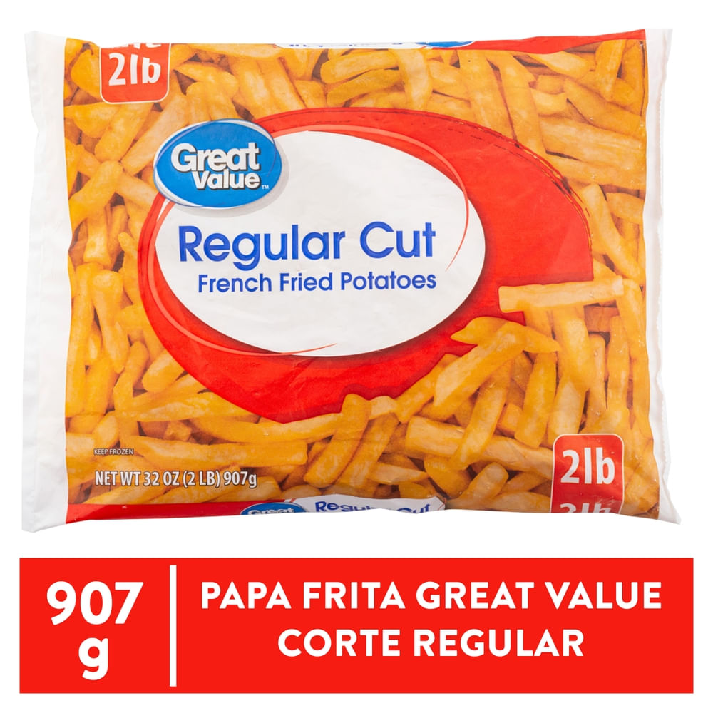 Papas Fritas Great Value Corte Regular - 907 g