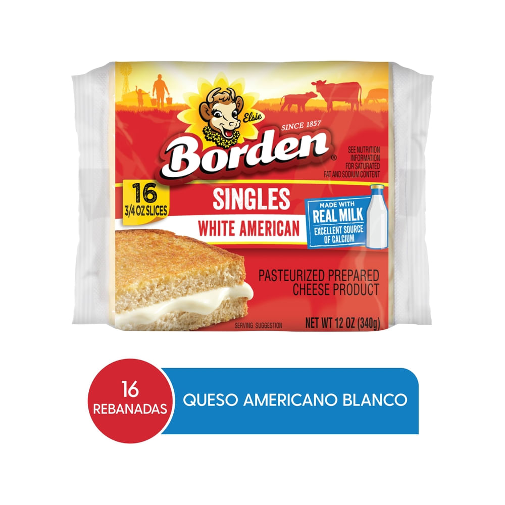 Queso Americano Borden 16 rebanadas - 340 g