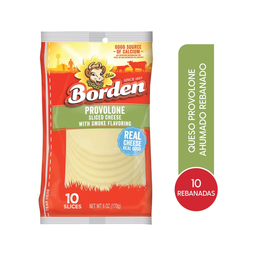 Queso Borden Provolone 10 rebanadas - 170 g