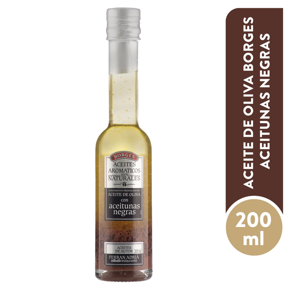 Aceite de Oliva Borges con aceitunas negras - 200 ml
