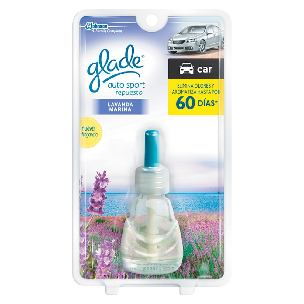 Repuesto aromatizante para carro Glade Autosport aroma lavanda - 7 ml