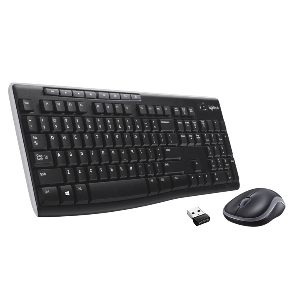 Combo teclado y mouse inalámbricos MK270 Negro