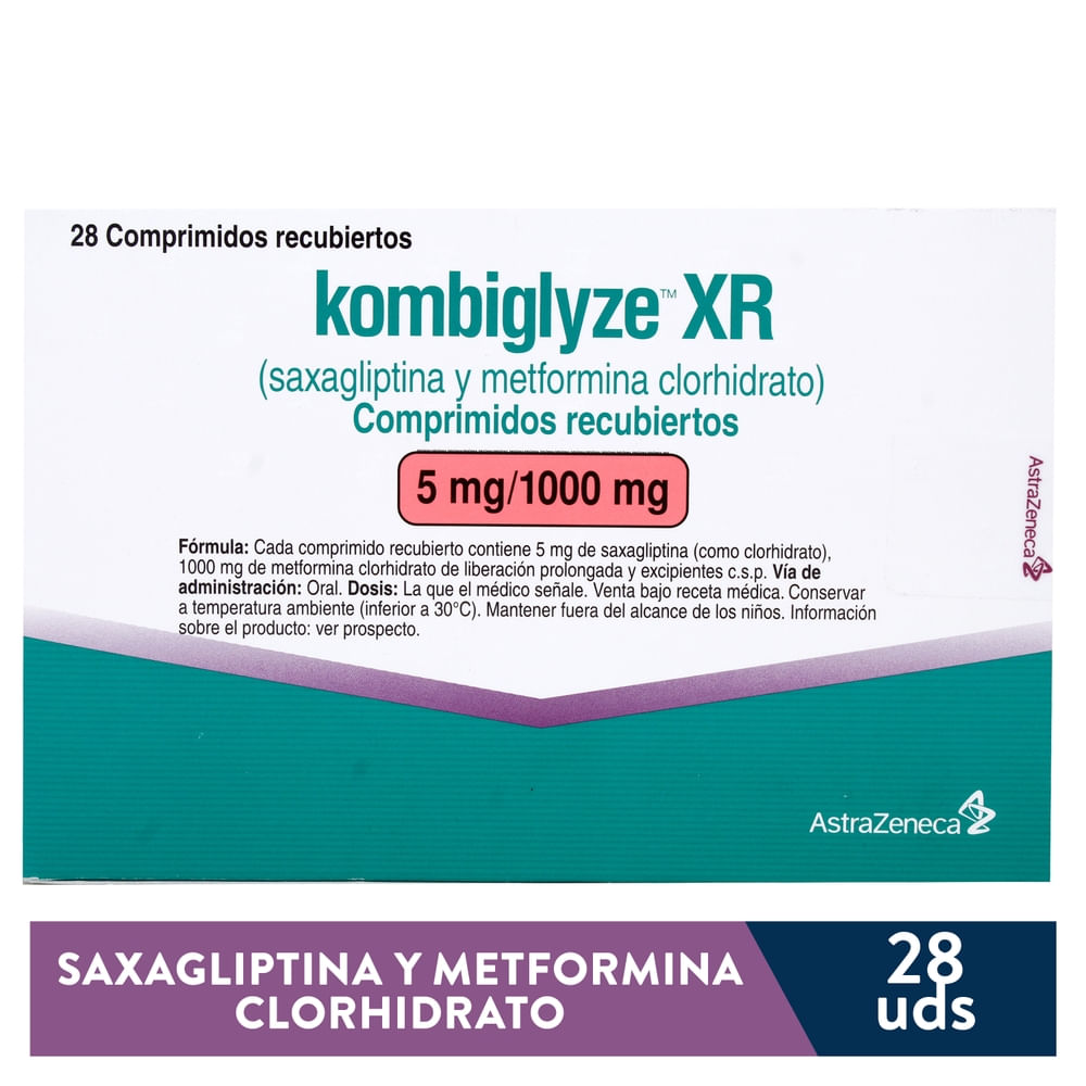 Diabetes y Tiroides Astrazeneca Kombliglize Xr x 28 Comprimidos