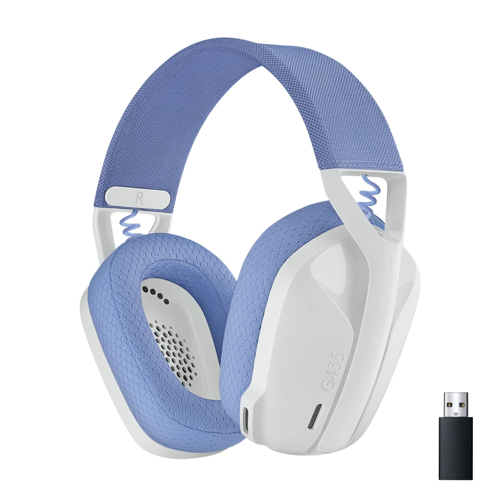 Headset Gaming Logitech G435 Lightspeed Inalámbrico Color Blanco