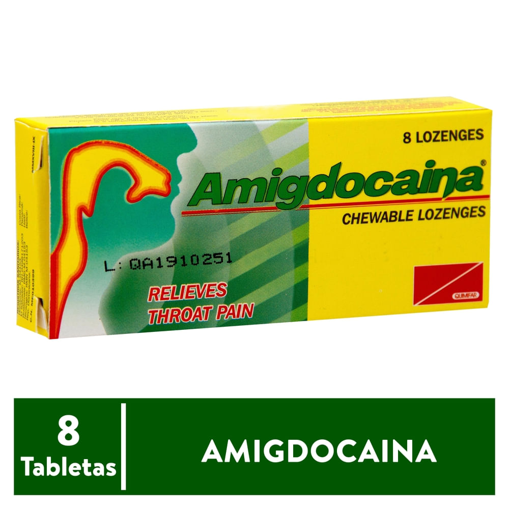 Amigdocaina Caja X 8 Tabletas