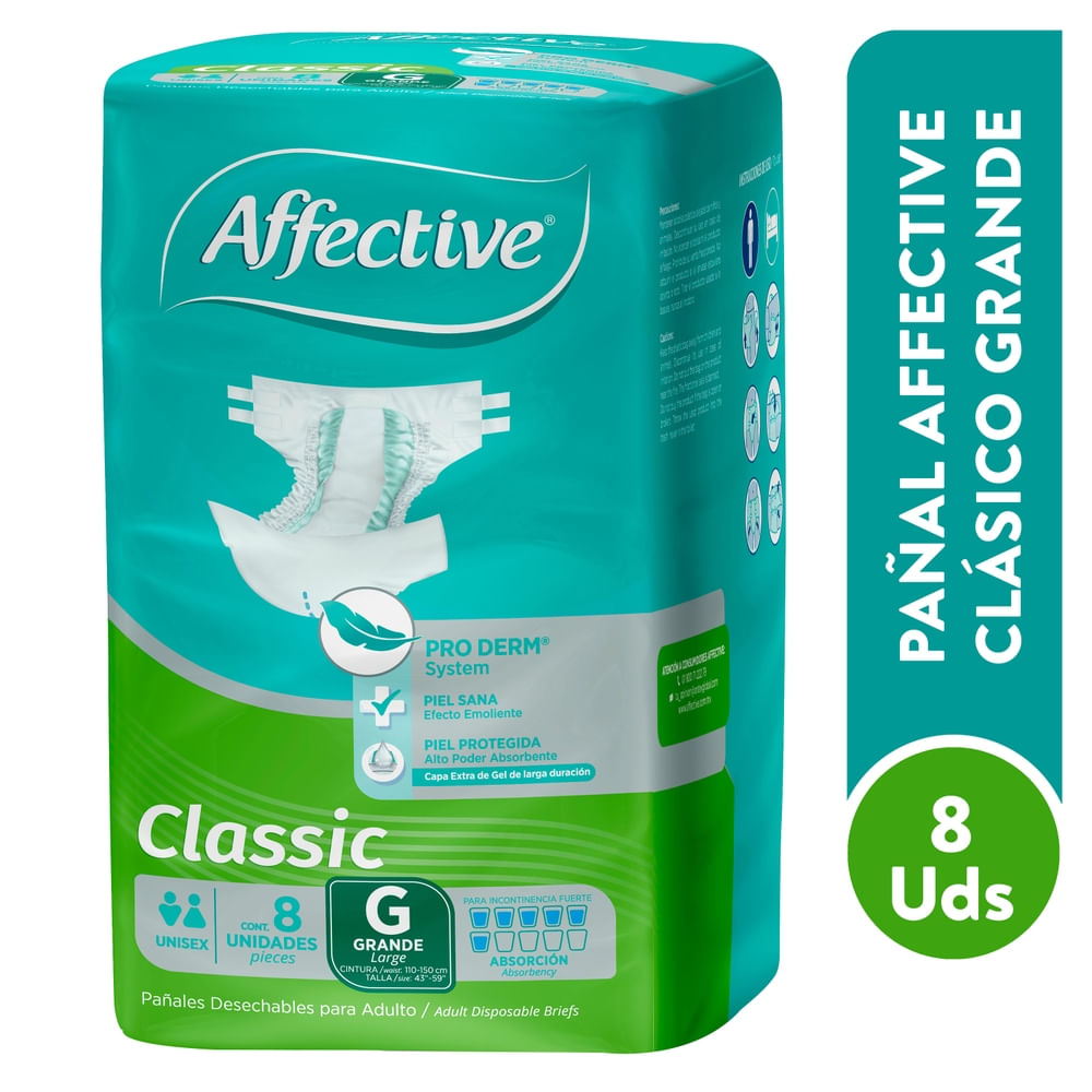 Affective Classic Grande 8 Unidades Pañales
