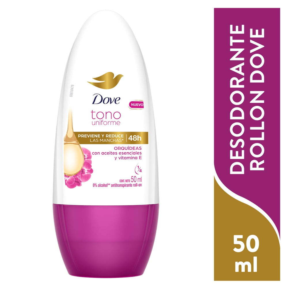 Desodorante Mujer Orquídea Tono Uniforme Dove Roll On