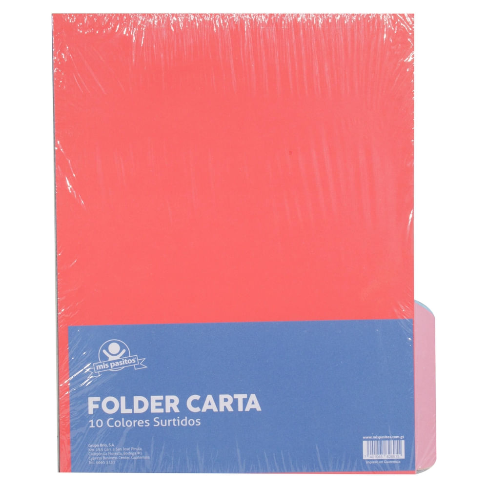 Folder Mis Pasitos tamaño carta colores surtidos - 10 Uds