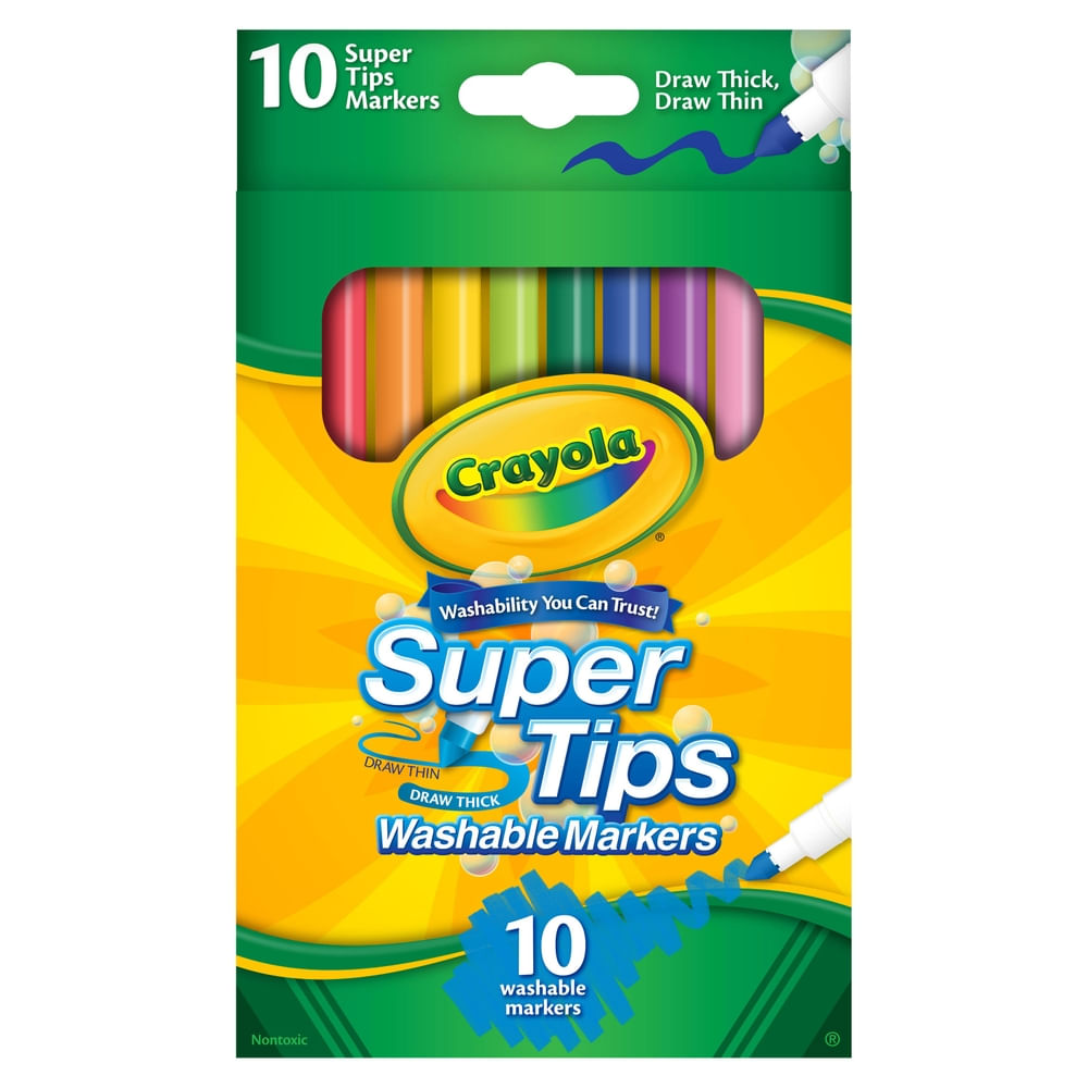 Marcadores Crayola super tips - 10 Uds