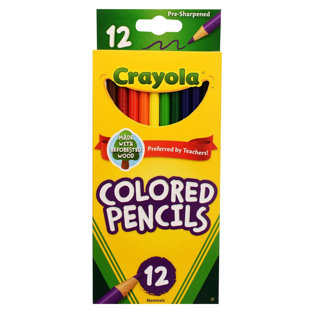 Lápices de color Crayola largos - 12 Uds