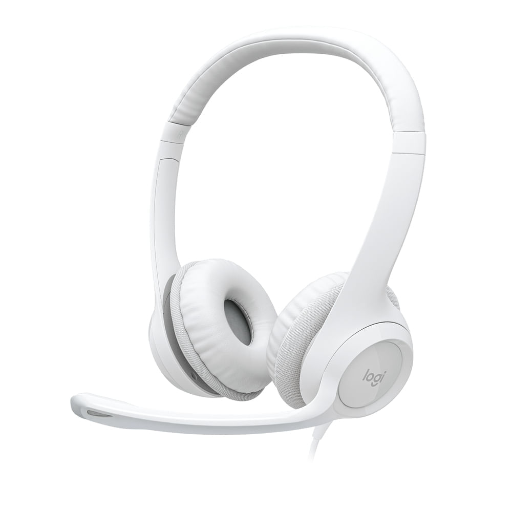 Audífonos con micrófono y cable H390 de Logitech Blanco