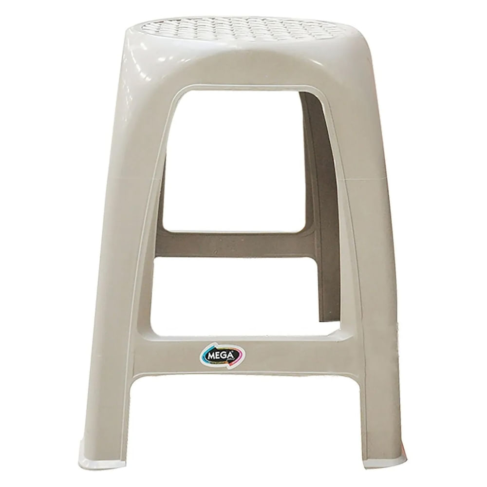 Banco Megaplast plástico para adulto color beige