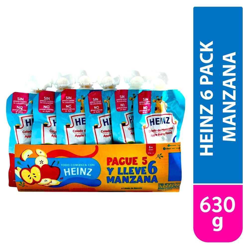 Colado Heinz manzana 6 pack - 630 g