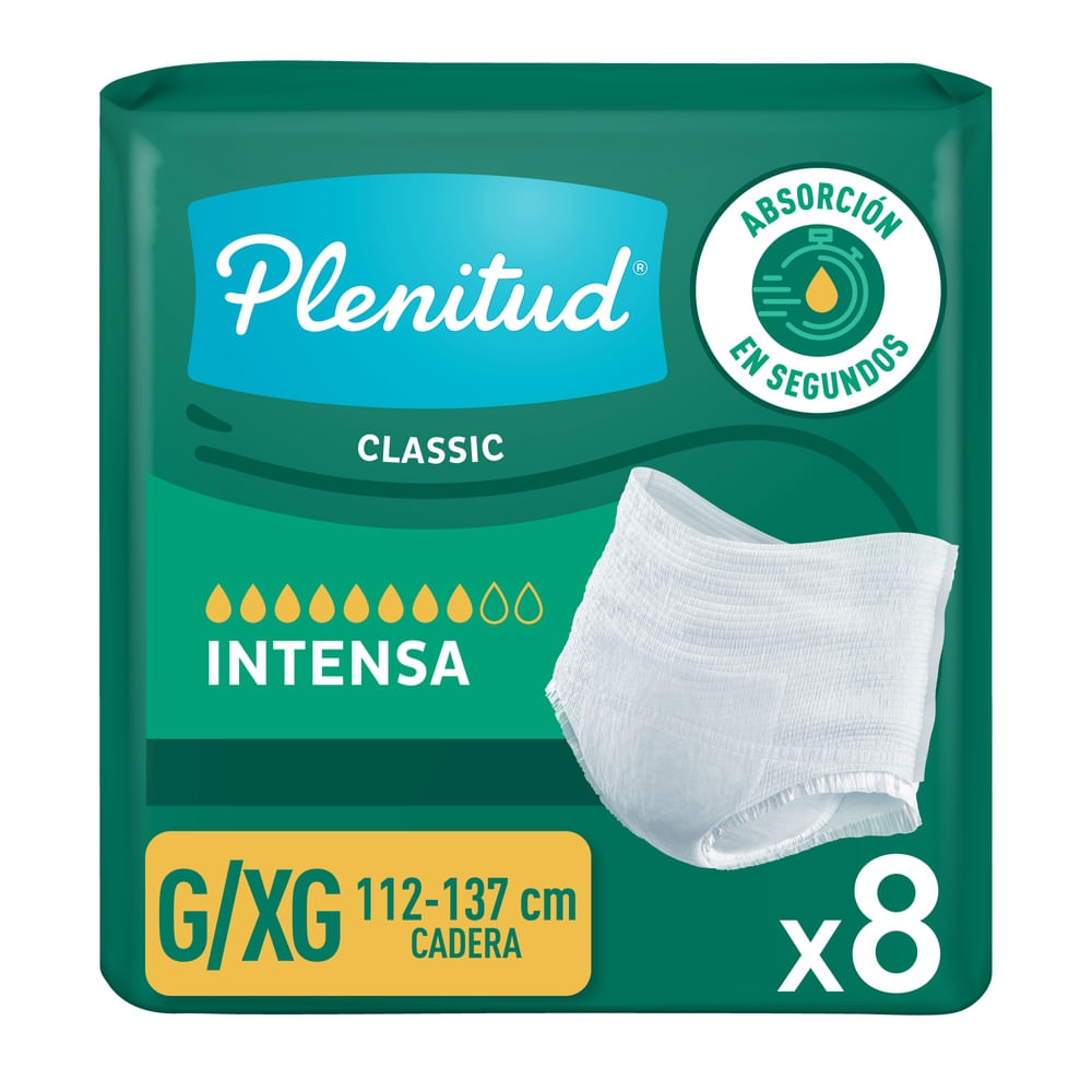Pants Desechables para Adulto Plenitud Classic G/XG - 8 Unidades