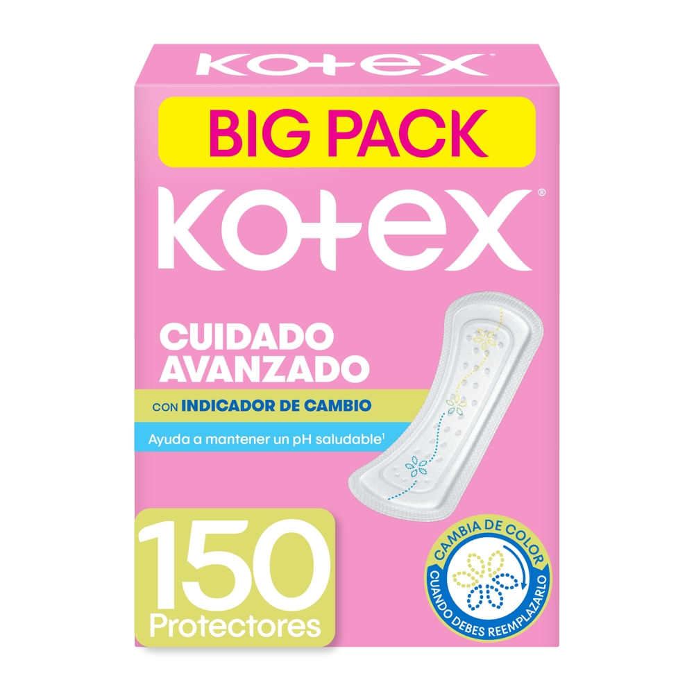 Protectores Diarios Kotex con Indicador de PH - 150 Unidades