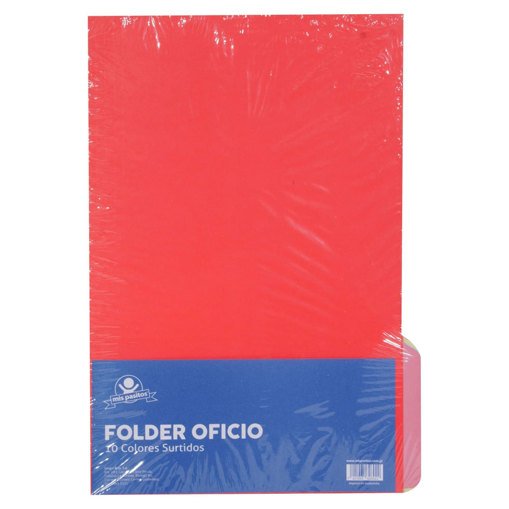 Folder Mis Pasitos tamaño oficio colores surtido pack - 10 Pzas