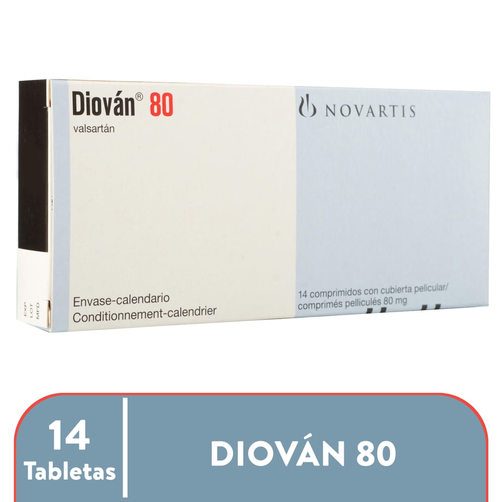 Diovan Novartis 80 Mg 14 Comprimidos