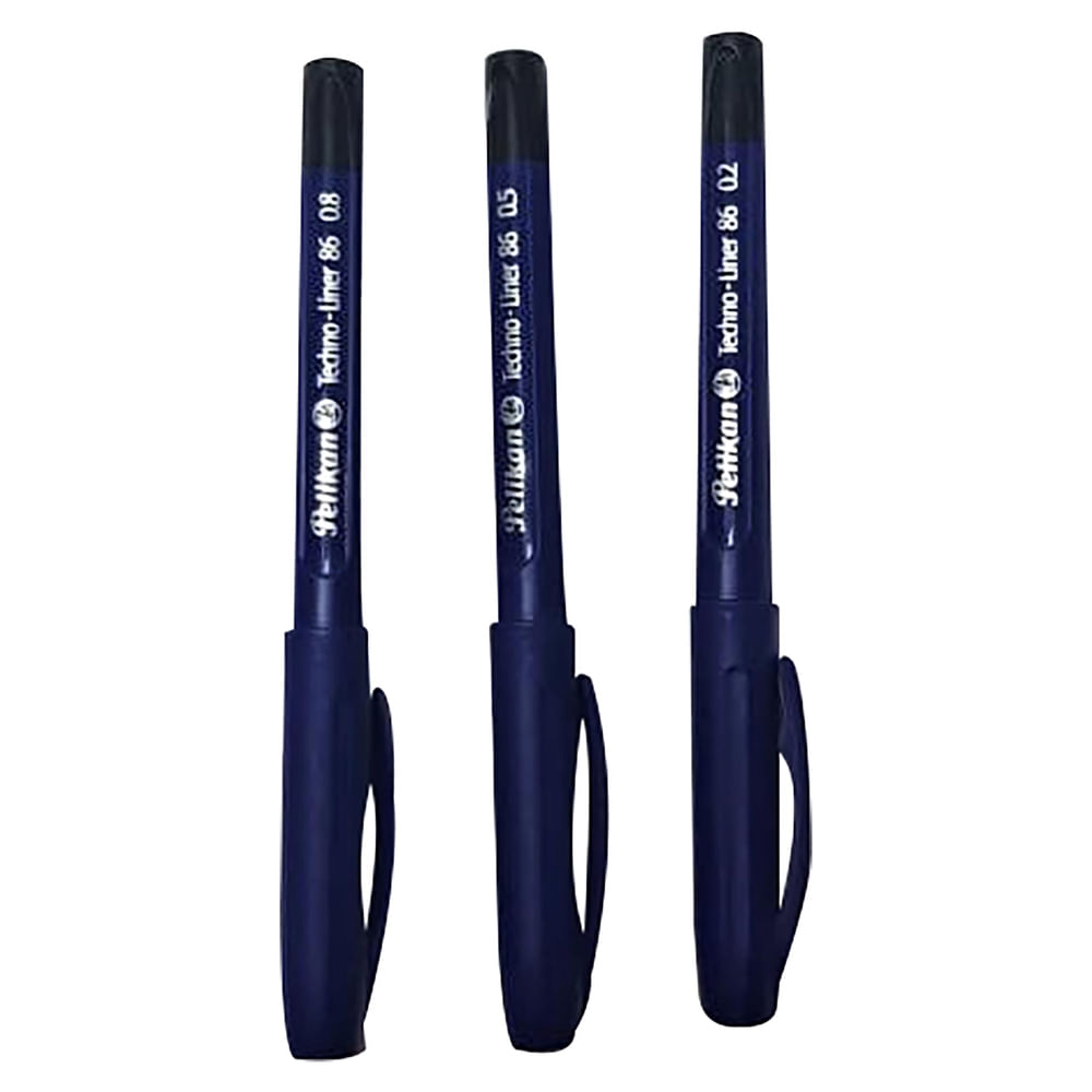 Rapidografo Pelikan medidas 0.2, 0.5 y 0.8 pack - 3 Uds