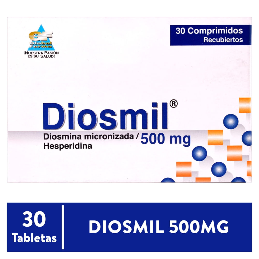 Diosmil Global Pharma 500 Mg X 30 Tabletas