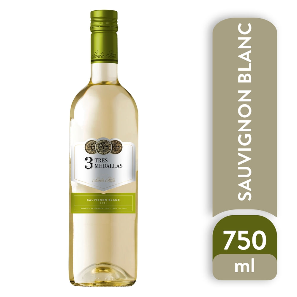 Vino Santa Rita 3Medallas Sauvignon Blanco - 750ml