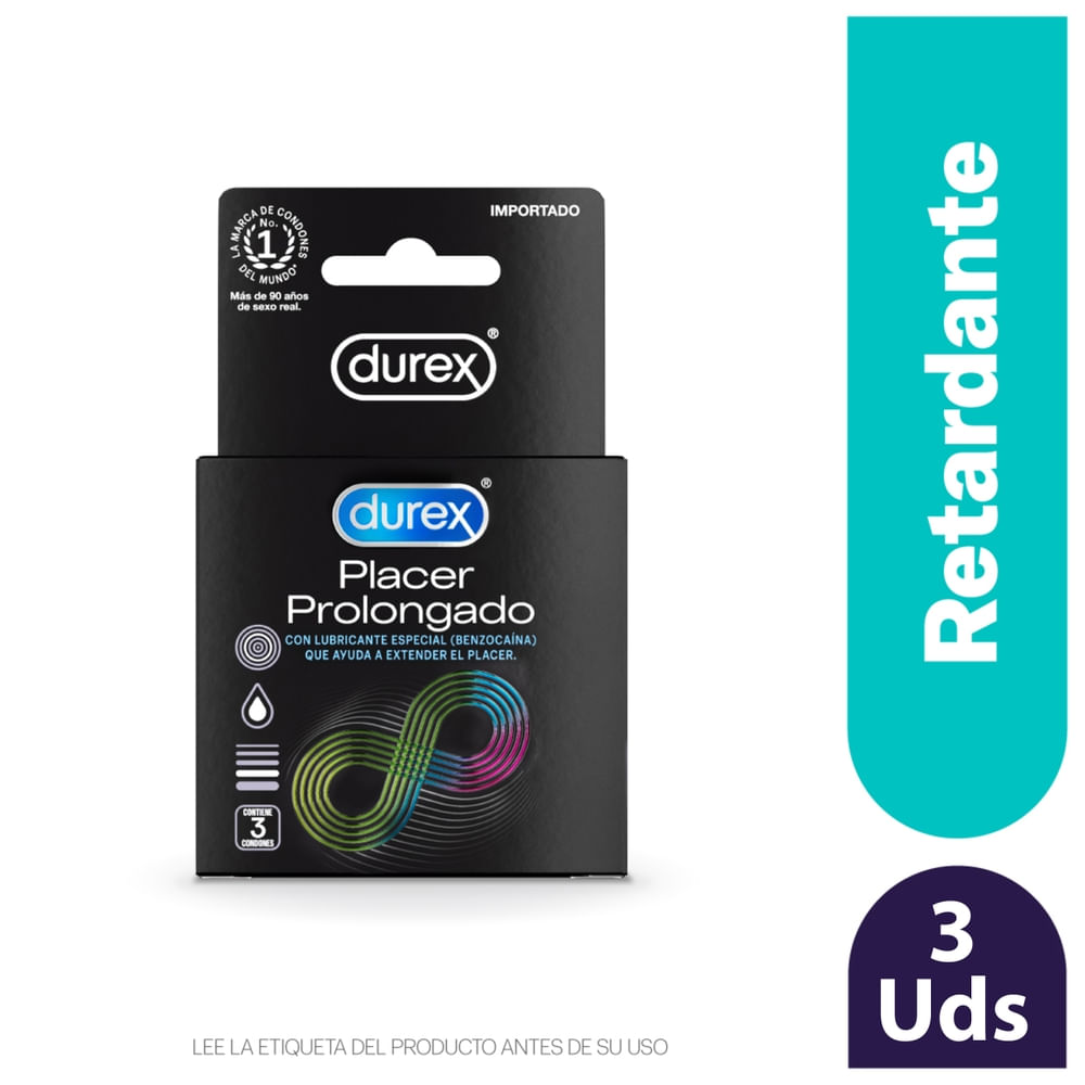 Preservativo Durex placer prolongado - 3 Uds
