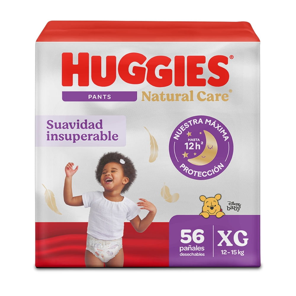 Pañales Huggies Natural Care Pants Etapa 4/XG - 56 Unidades