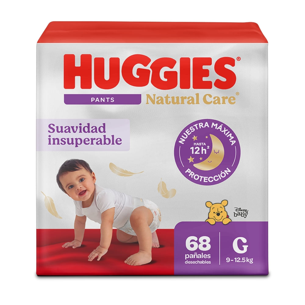 Pañales Huggies Natural Care Pants Etapa 3/G - 68 Unidades