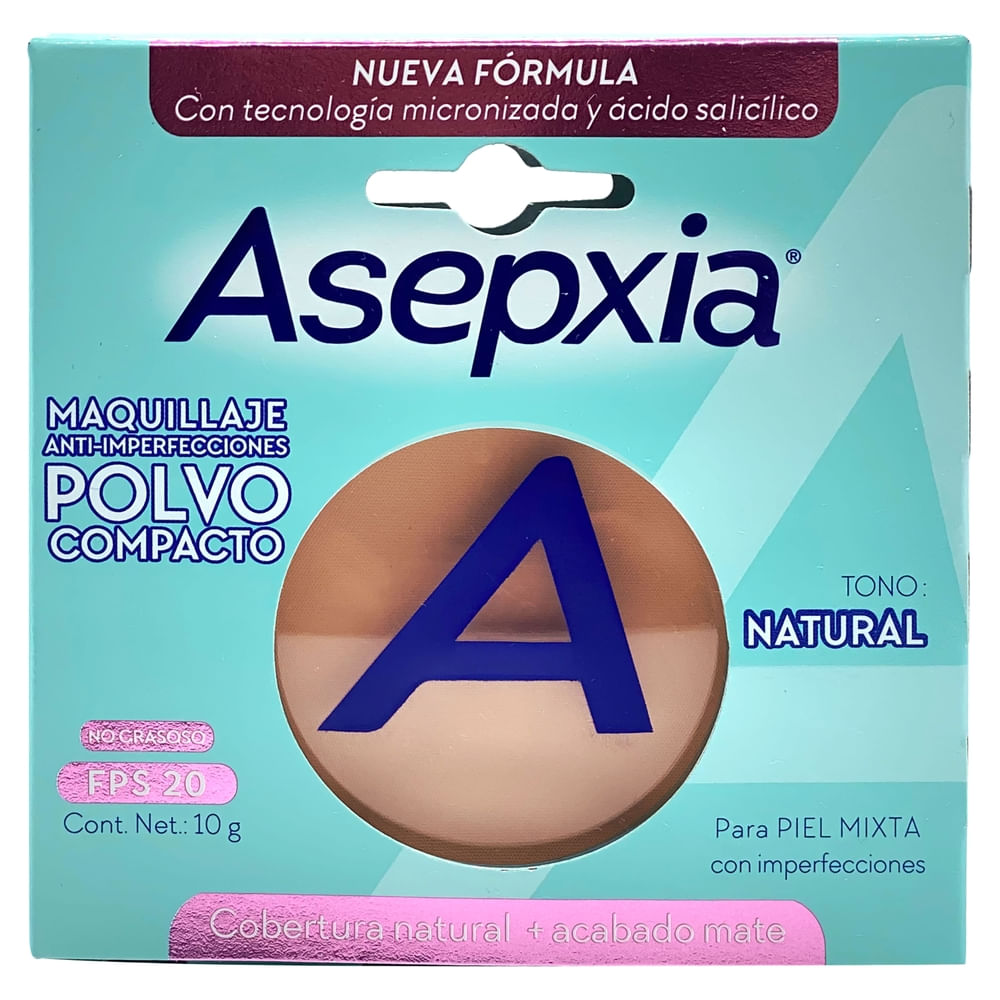 Maquillaje Anti-imperfecciones Asepxia Tono Natural Mate - 10 g