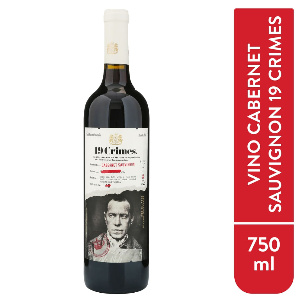 Vino 19 Crímes cabernet sauvignon - 750 ml