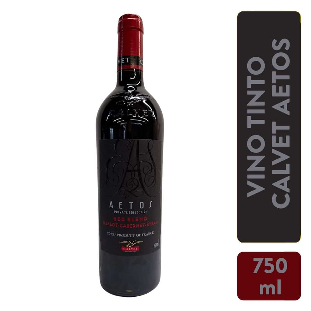Vino Tinto Merlot Cabernet Syrah Aetos